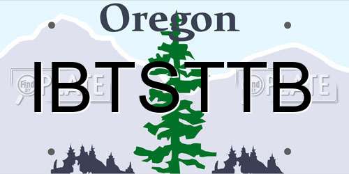 IBTSTTB Oregon License Plate