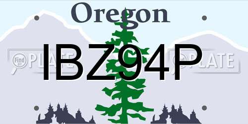 IBZ94P Oregon License Plate