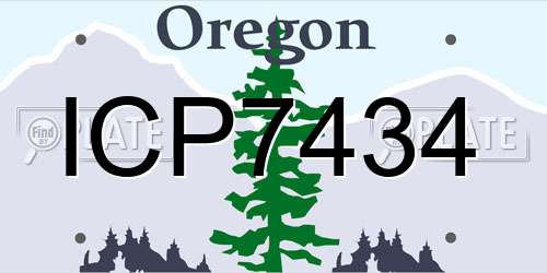 ICP7434 Oregon License Plate