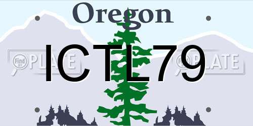 ICTL79 Oregon License Plate