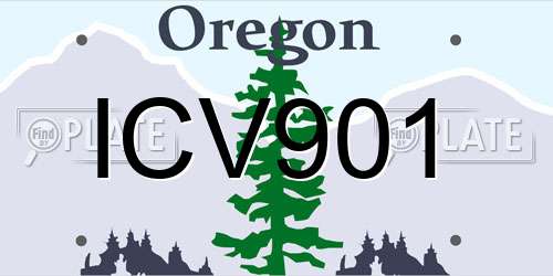 ICV901 Oregon License Plate
