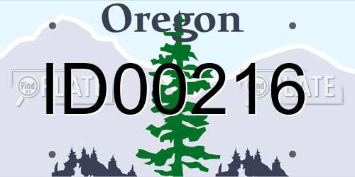ID00216 Oregon License Plate