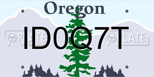 ID0Q7T Oregon License Plate