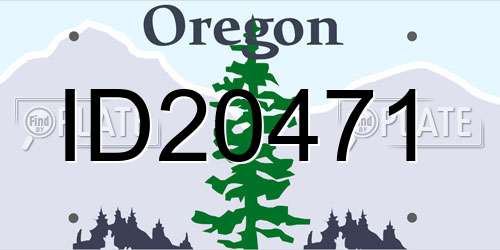 ID20471 Oregon License Plate