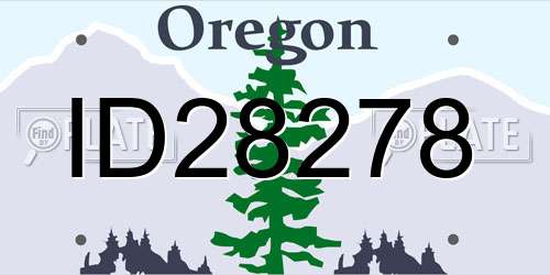 ID28278 Oregon License Plate