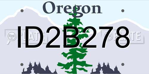 ID2B278 Oregon License Plate