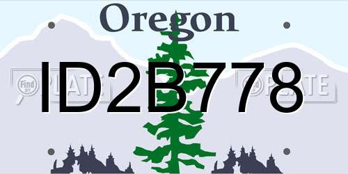 ID2B778 Oregon License Plate