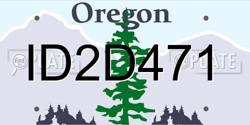ID2D471 Oregon License Plate