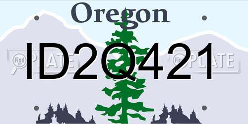 ID2Q421 Oregon License Plate