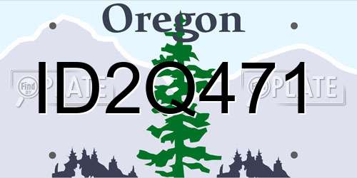 ID2Q471 Oregon License Plate