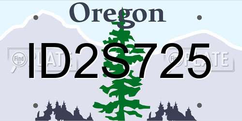 ID2S725 Oregon License Plate