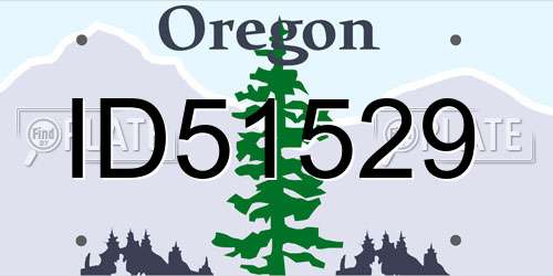 ID51529 Oregon License Plate