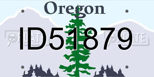 ID51879 Oregon License Plate