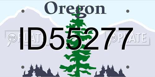 ID55277 Oregon License Plate