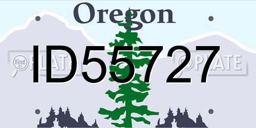 ID55727 Oregon License Plate