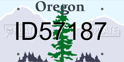 ID57187 Oregon License Plate