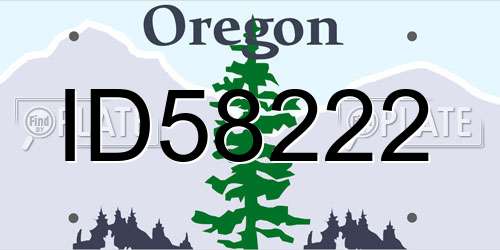 ID58222 Oregon License Plate