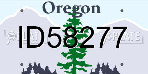 ID58277 Oregon License Plate