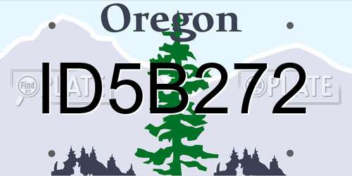 ID5B272 Oregon License Plate