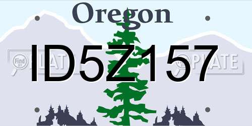 ID5Z157 Oregon License Plate