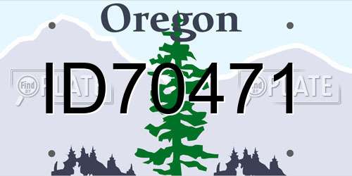 ID70471 Oregon License Plate