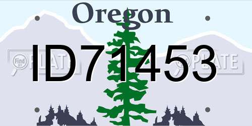 ID71453 Oregon License Plate