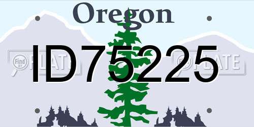 ID75225 Oregon License Plate