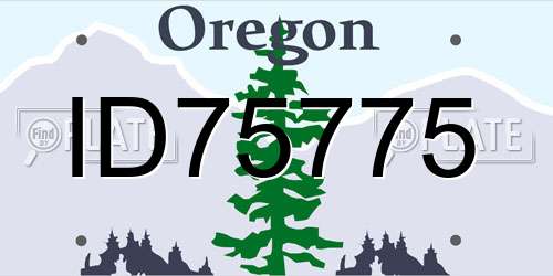 ID75775 Oregon License Plate
