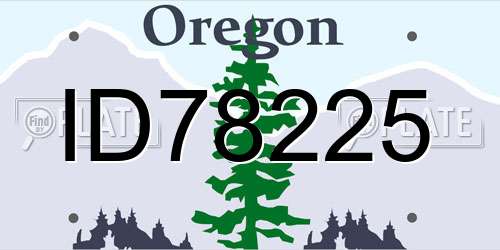 ID78225 Oregon License Plate