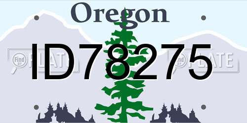 ID78275 Oregon License Plate