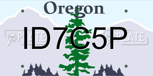 ID7C5P Oregon License Plate