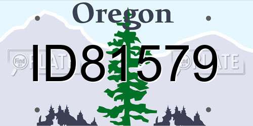 ID81579 Oregon License Plate