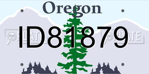 ID81879 Oregon License Plate