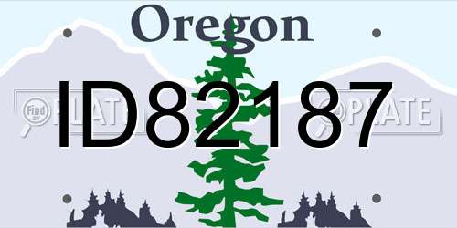 ID82187 Oregon License Plate