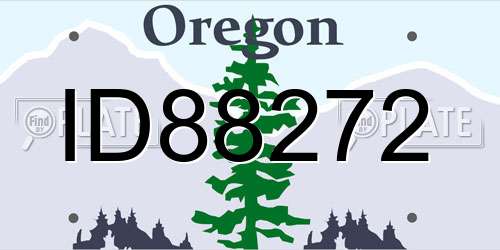 ID88272 Oregon License Plate