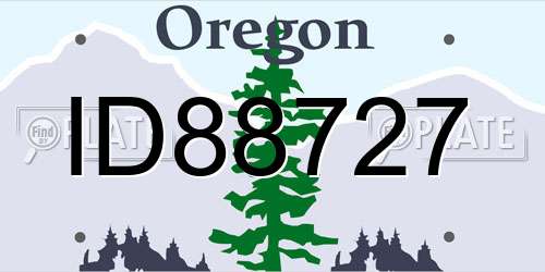 ID88727 Oregon License Plate