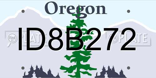 ID8B272 Oregon License Plate