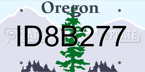 ID8B277 Oregon License Plate