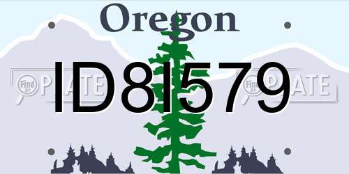ID8I579 Oregon License Plate