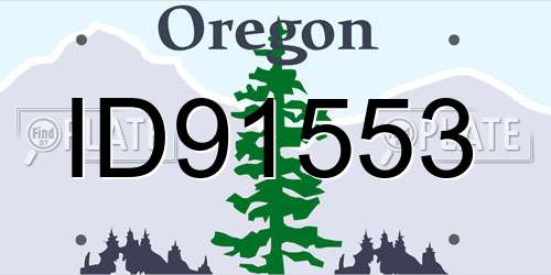 ID91553 Oregon License Plate
