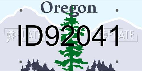 ID92041 Oregon License Plate