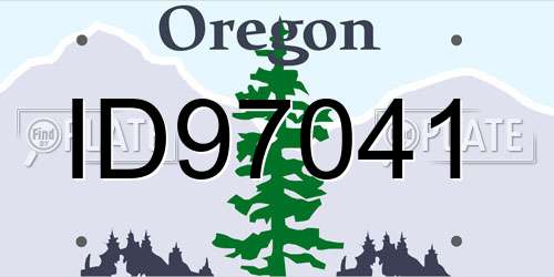 ID97041 Oregon License Plate