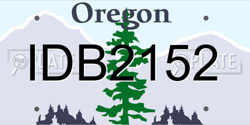 IDB2152 Oregon License Plate