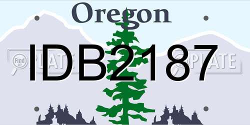 IDB2187 Oregon License Plate