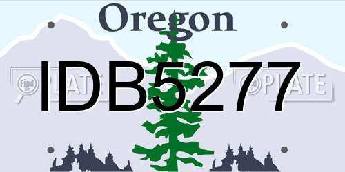 IDB5277 Oregon License Plate