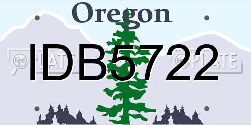 IDB5722 Oregon License Plate