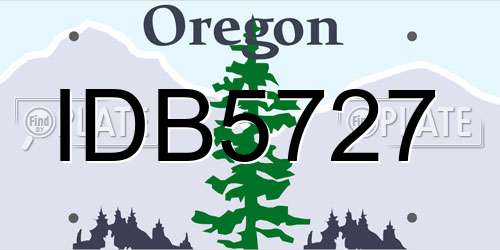 IDB5727 Oregon License Plate