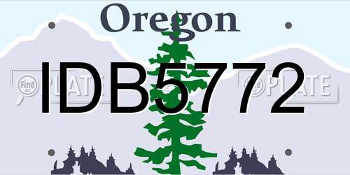 IDB5772 Oregon License Plate