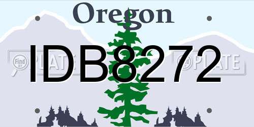 IDB8272 Oregon License Plate