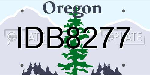 IDB8277 Oregon License Plate